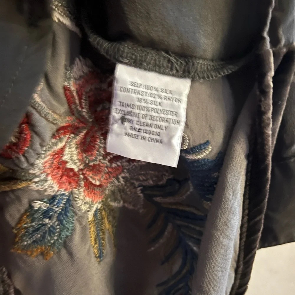 Johnny Was Valentina Velvet Embroidered Shirt - Picture 6 of 8
